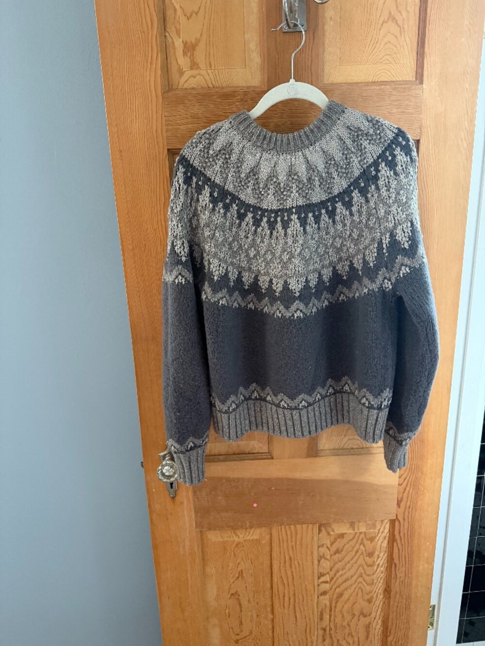 525 America Fair Isle Textured Sweater M
